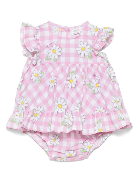  Monnalisa Gingham-pattern Dress - Pink 