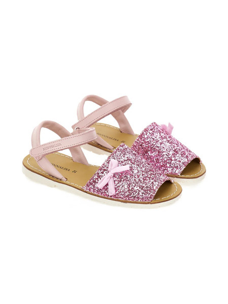  Monnalisa Glitter Bow Sandal - Pink 