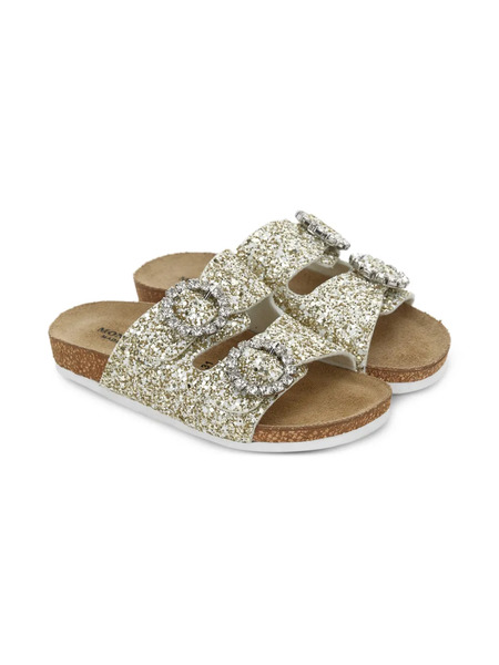  Monnalisa Glitter Open-toe Sandals - Gold 