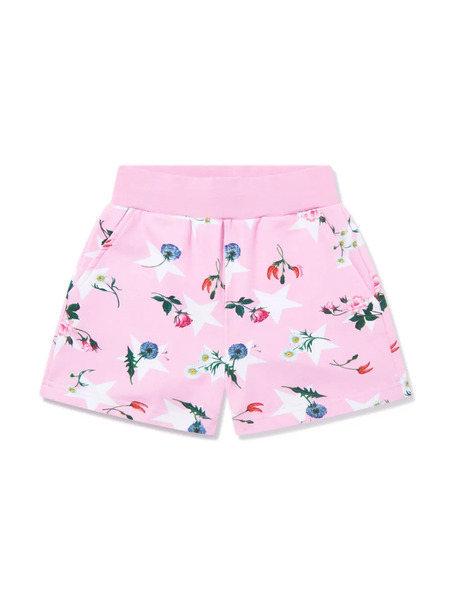  Monnalisa Graphic-print Cotton-blend Shorts - Pink 