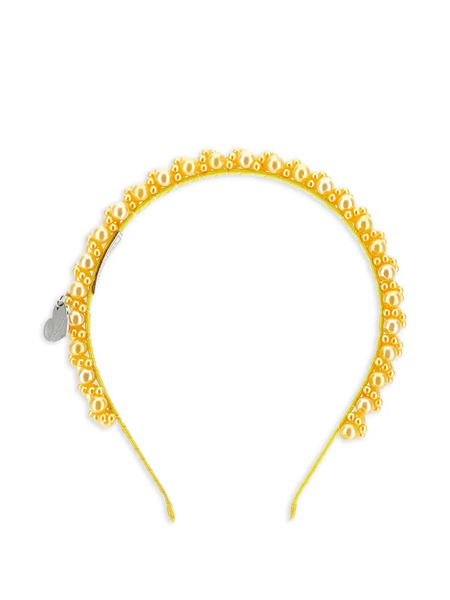  Monnalisa Heart-charm Headband - Yellow 
