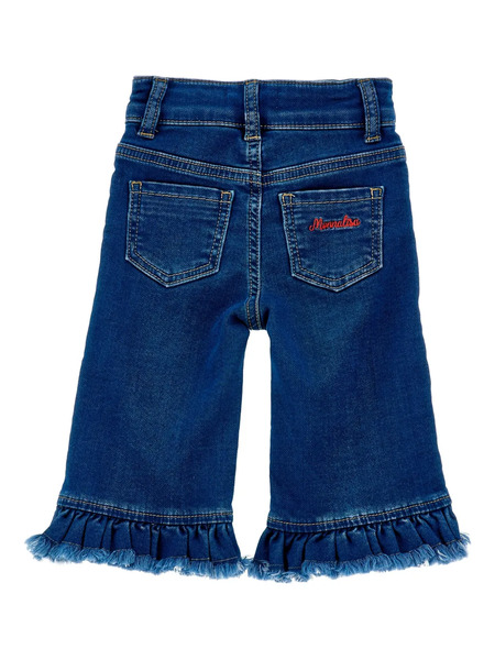  Monnalisa Heart-embroidered Jeans - Blue 