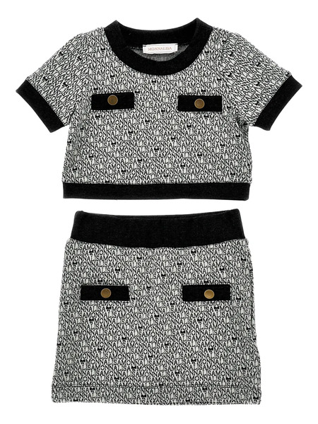  Monnalisa Knitted Two-piece Set - White 