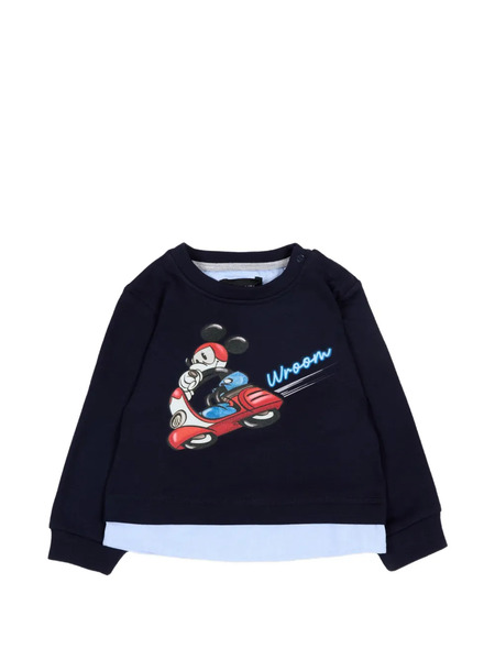  Monnalisa Layered Crew-neck Sweatshirt - Blue 