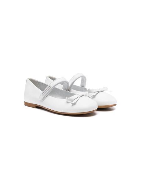  Monnalisa Leather Ballet Flats - White 