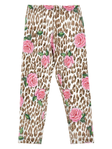  Monnalisa Leopard-print Leggings - White 
