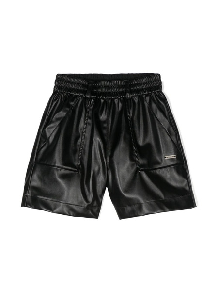  Monnalisa Logo-plaque Shorts - Black 