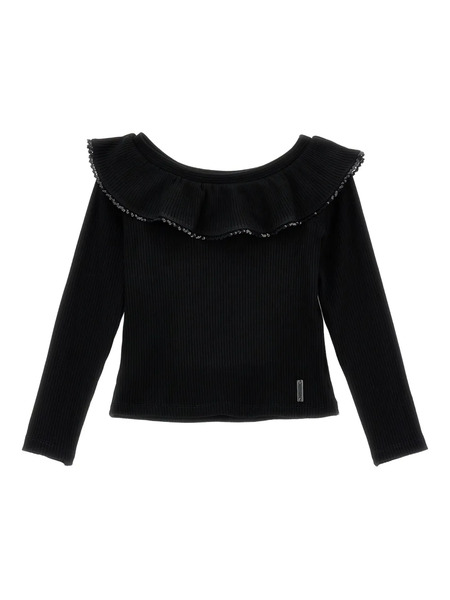 Monnalisa Long Sleeve T-shirt - Black 