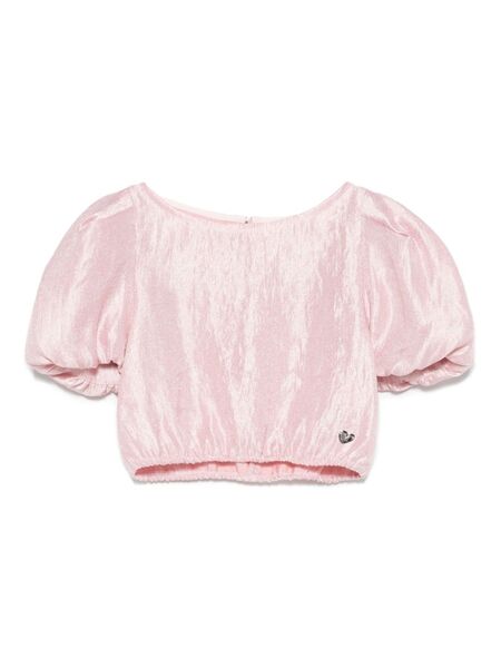  Monnalisa Metallic-effect Blouse - Pink 