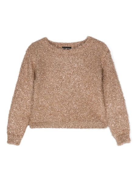  Monnalisa Metallic-finish Jumper - Gold 