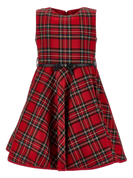  Monnalisa Plaid Dress - Red 