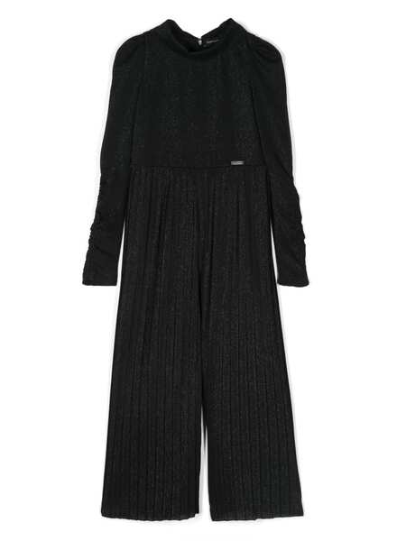  Monnalisa Pleated Jumpsuit - Black 