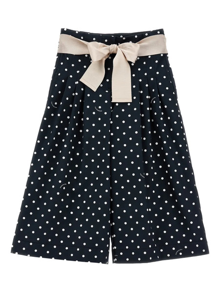  Monnalisa Polka-dot Bow Shorts - Blue 