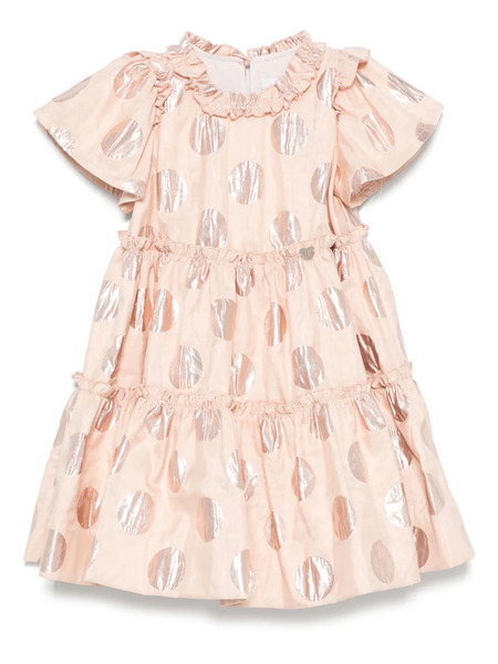  Monnalisa Polka Dot Dress - Pink 