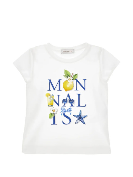  Monnalisa Printed T-shirt - White 