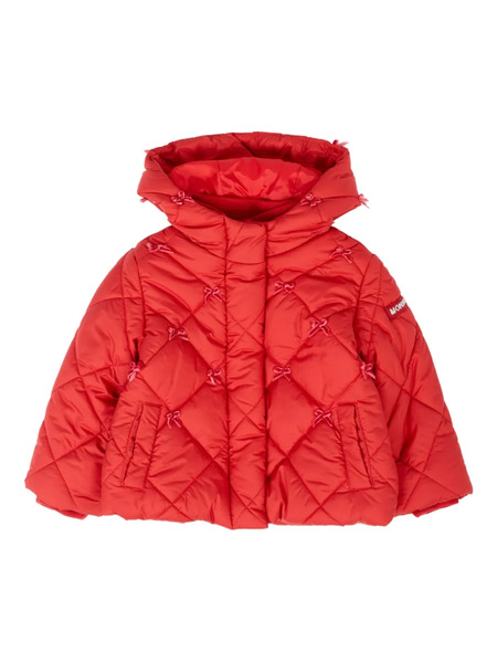  Monnalisa Quilted Bow-detail Jacket - Red 