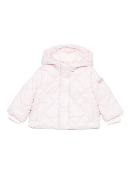  Monnalisa Quilted Hooded Jacket - Pink 