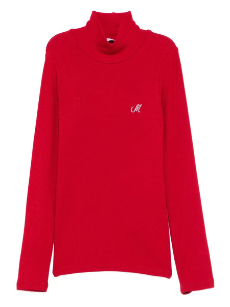  Monnalisa Ribbed High-neck Sweater - Red 
