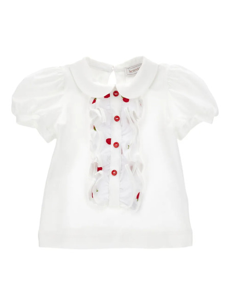  Monnalisa Ruffled Top - White 
