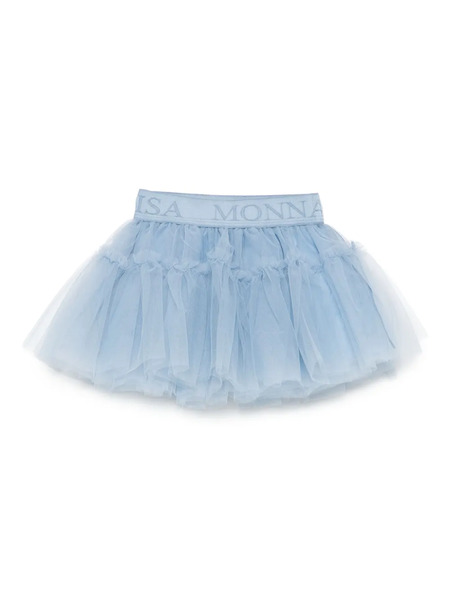  Monnalisa Ruffled Tulle Skirt - Blue 