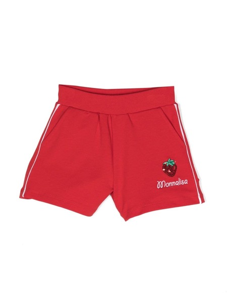  Monnalisa Sequinned-strawberry Track Shorts - Red 