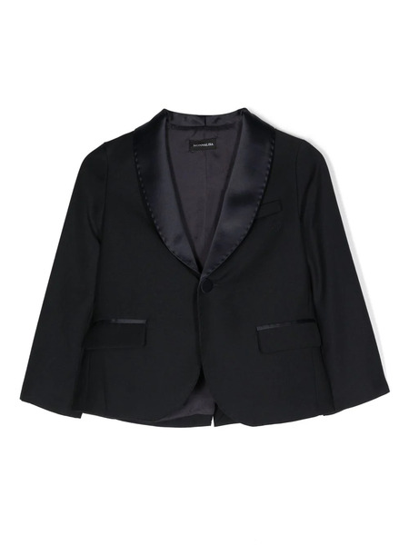  Monnalisa Shawl-lapels Single-breasted Blazer - Blue 