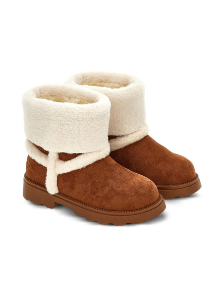  Monnalisa Shearling Ankle Boots - Brown 