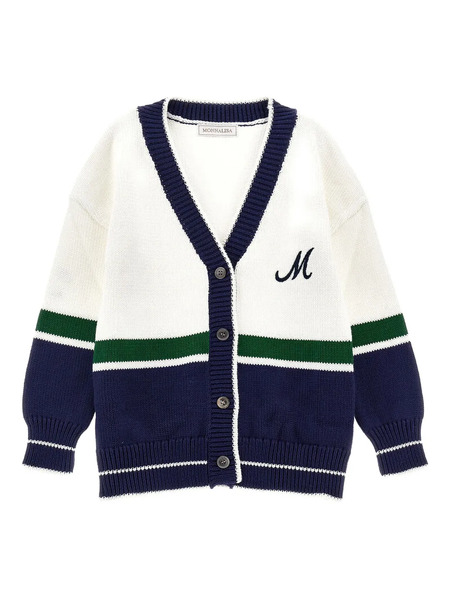  Monnalisa Striped Cardigan - Blue 