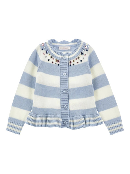  Monnalisa Striped Cardigan - Blue 