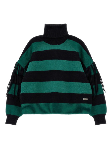  Monnalisa Striped Jumper - Black 