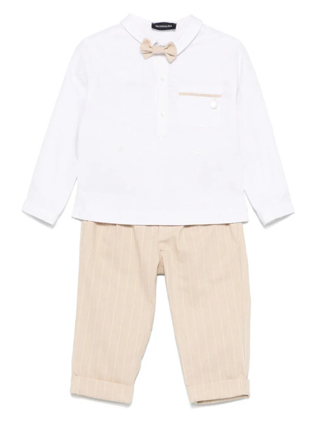  Monnalisa Striped Trousers Set - Neutrals 