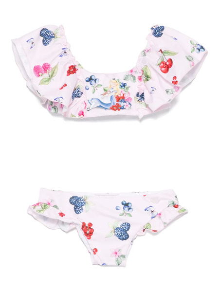  Monnalisa X Disney Alice-print Bikini - Pink 