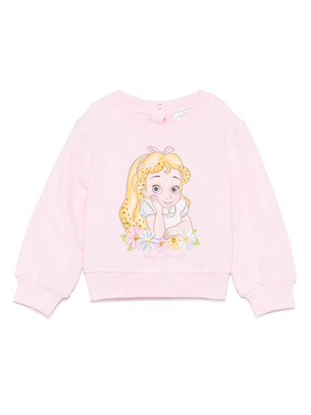  Monnalisa X Disney Alice-print Sweatshirt - Pink 