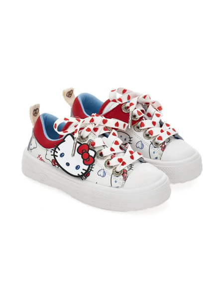  Monnalisa X Hello Kitty Lace-up Trainers - White 