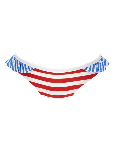  Monnalisa X Sanrio Hello Kitty Striped Ruffled Bikini - White 