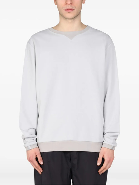  Monobi Crew-neck Panelled Sweatshirt - Grey 