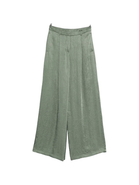  Monochrome Pleated Trousers - Green 