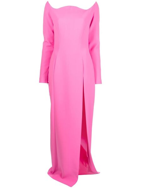 Mônot Off-shoulder Floor-length Dress - Pink 