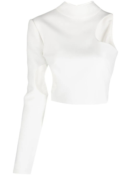 Mônot One-shoulder Cropped Top - White 