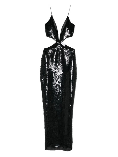  Mônot Sequin Cutout Maxi Dress - Black 