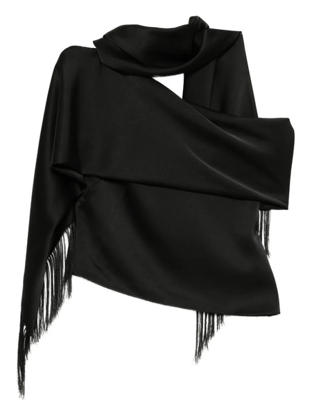  Monse Asymmetric Scarf Top - Black 
