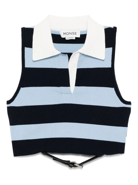  Monse Back-buckled Top - Blue 