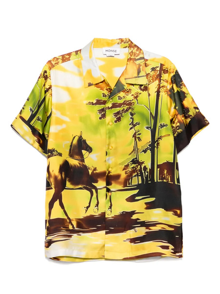  Monse Boxy Twill Shirt - Green 