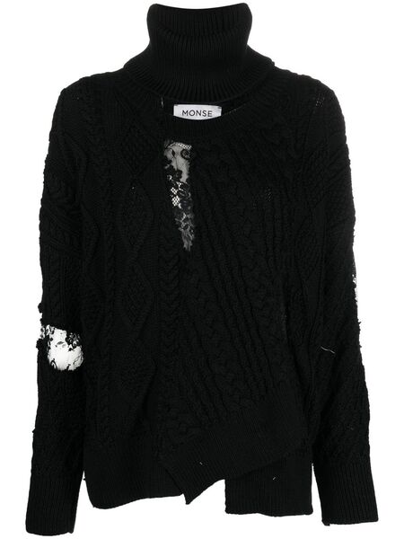  Monse Cable-knit Jumper - Black 