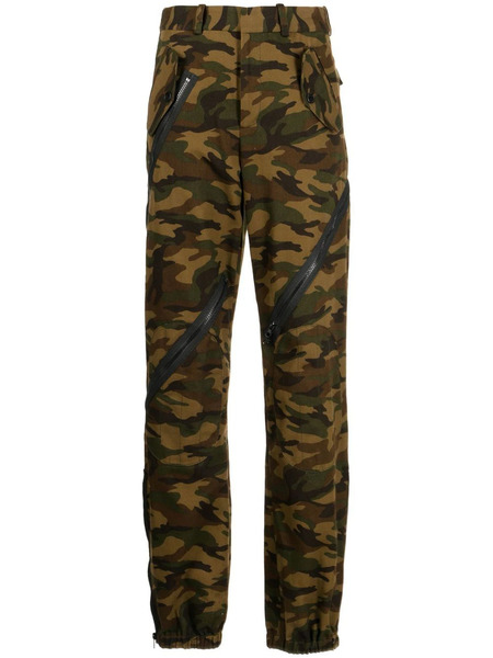  Monse Camouflage Zip-detail Trousers - Green 