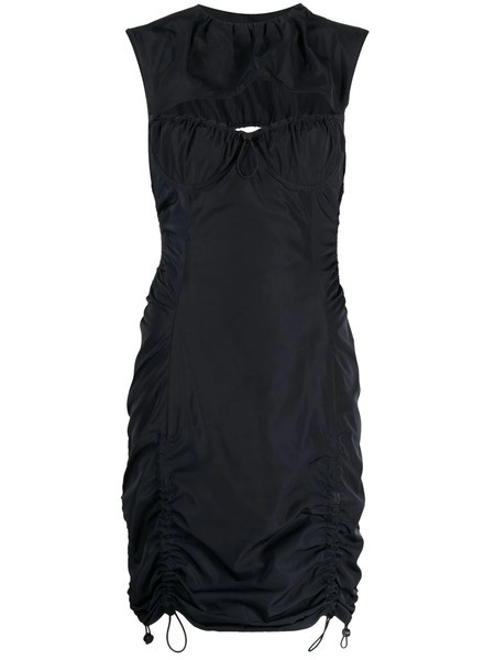  Monse Cut-out Drawstring-detail Mini Dress - Black 