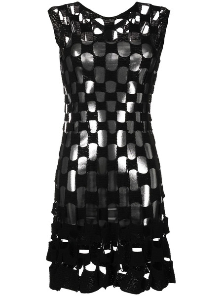  Monse Cut-out Knit Mini Dress - Black 
