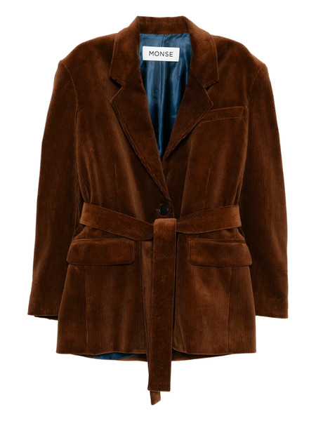  Monse Deconstructed-lapel Blazer - Brown 
