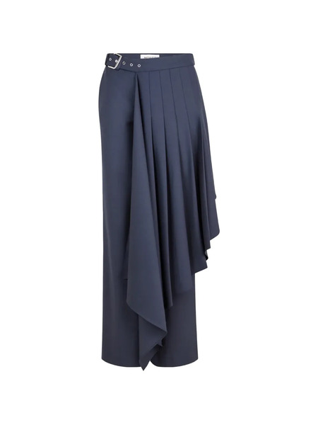  Monse Detachable-skirt Overlay Tailored Trousers - Blue 