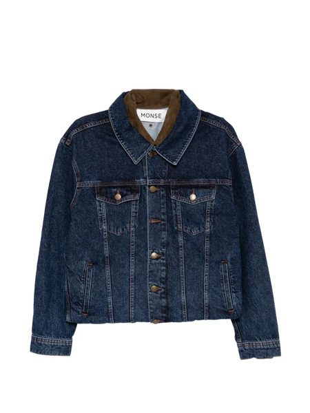  Monse Double Layer Denim Jacket - Blue 